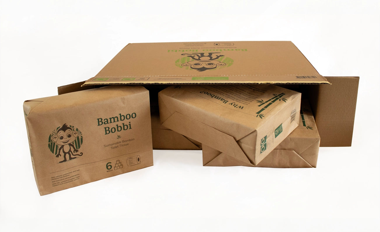 48 Pack - Bamboo Bobbi Toilet Roll