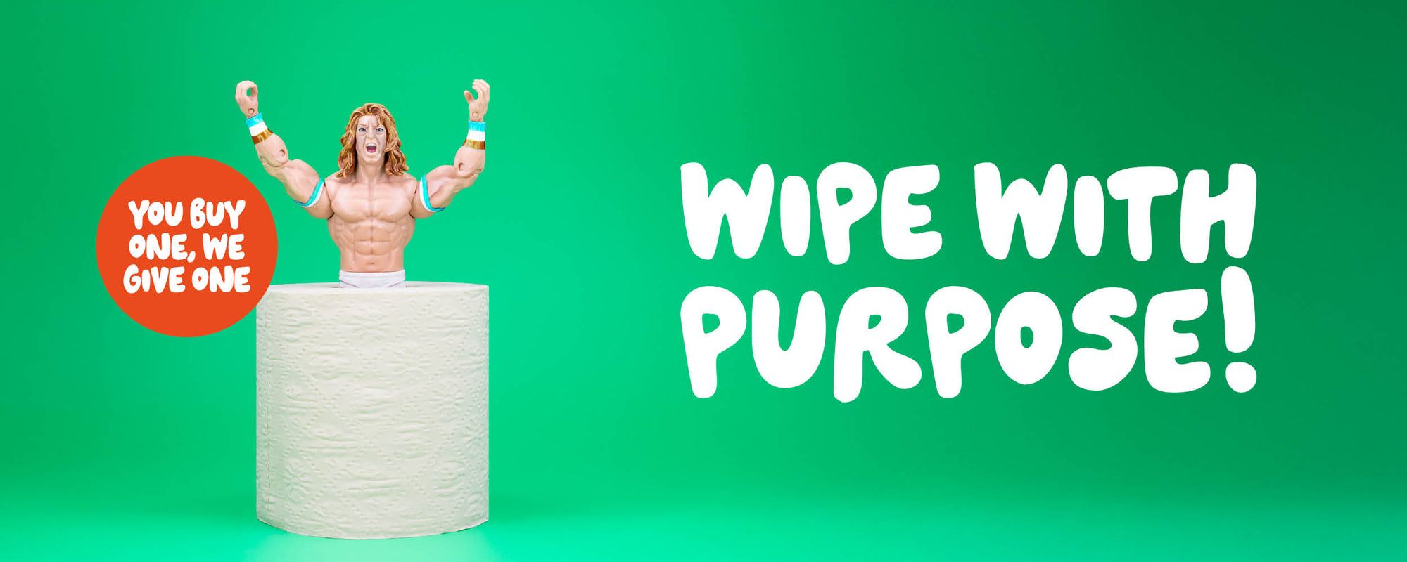 You buy one, we give one. Bamboo Bobbi toilet roll