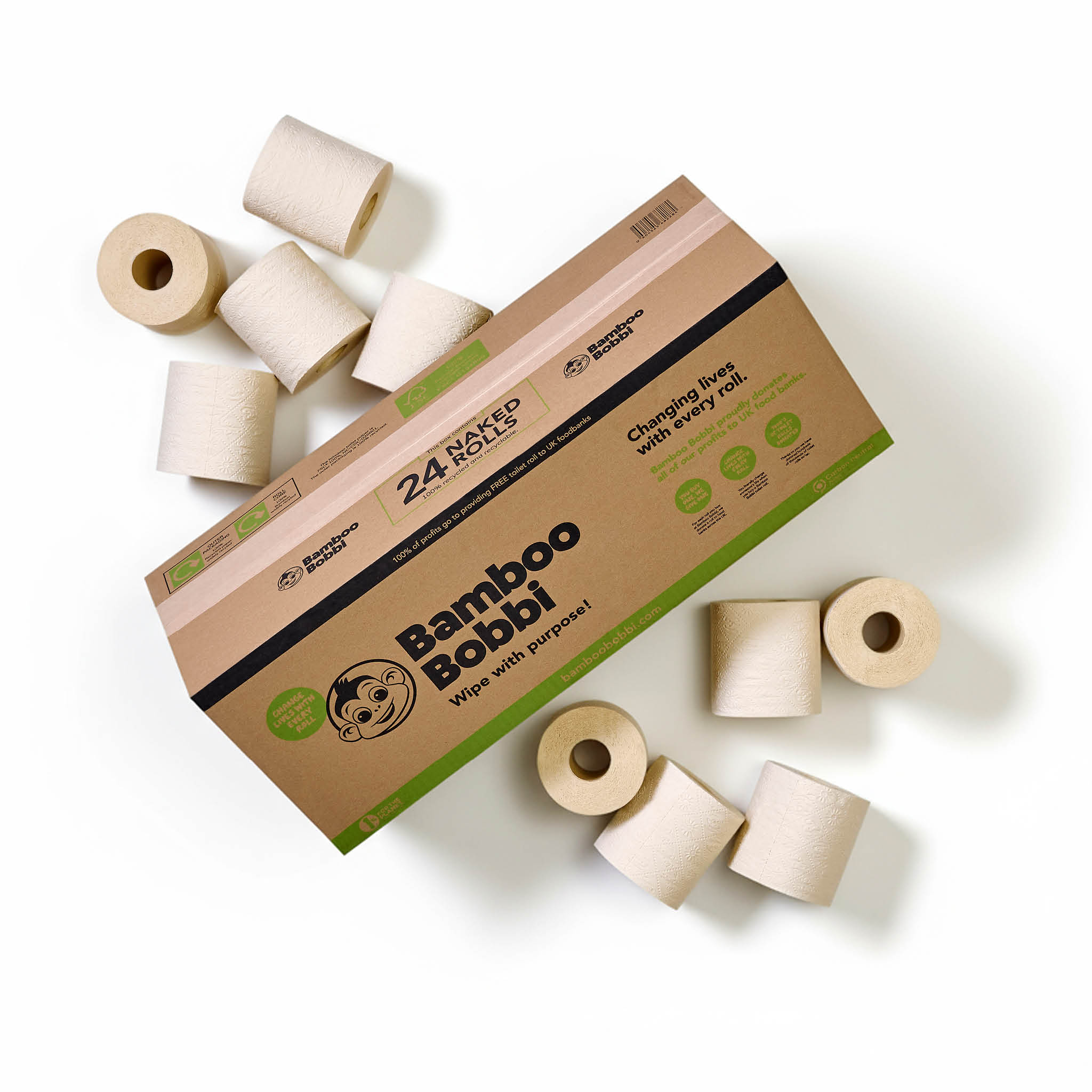 24 Rolls Bamboo Bobbi Toilet Roll