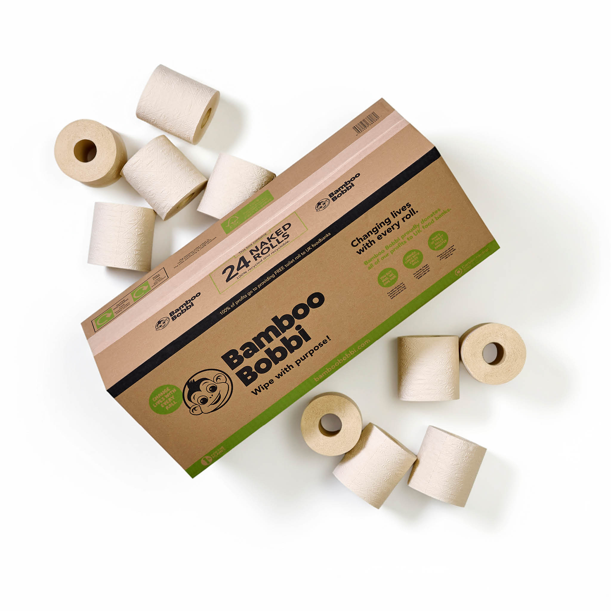 24 Rolls Bamboo Bobbi Toilet Roll