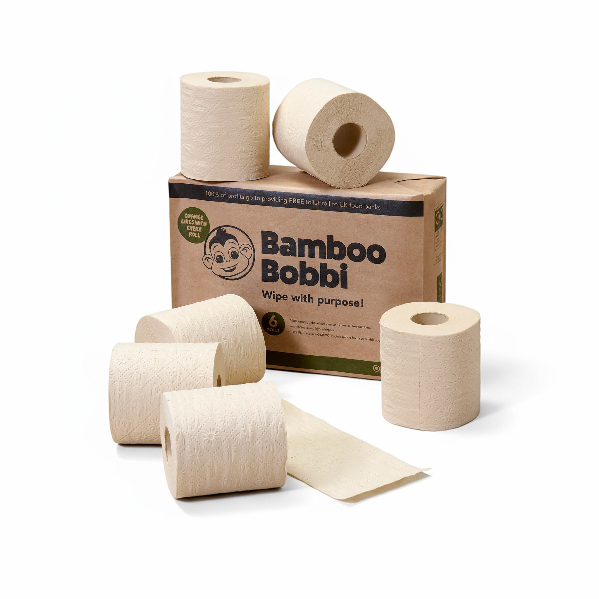 Bamboo Bobbi Toilet Roll - 6 pack