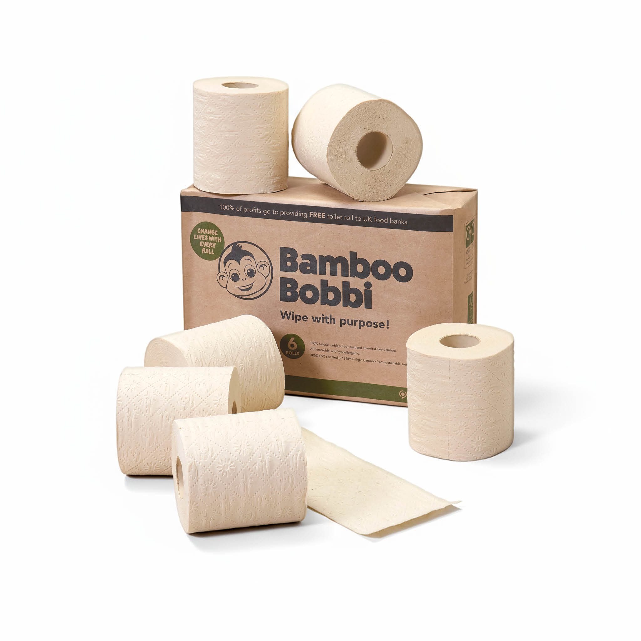 Bamboo Bobbi Toilet Roll - 6 pack