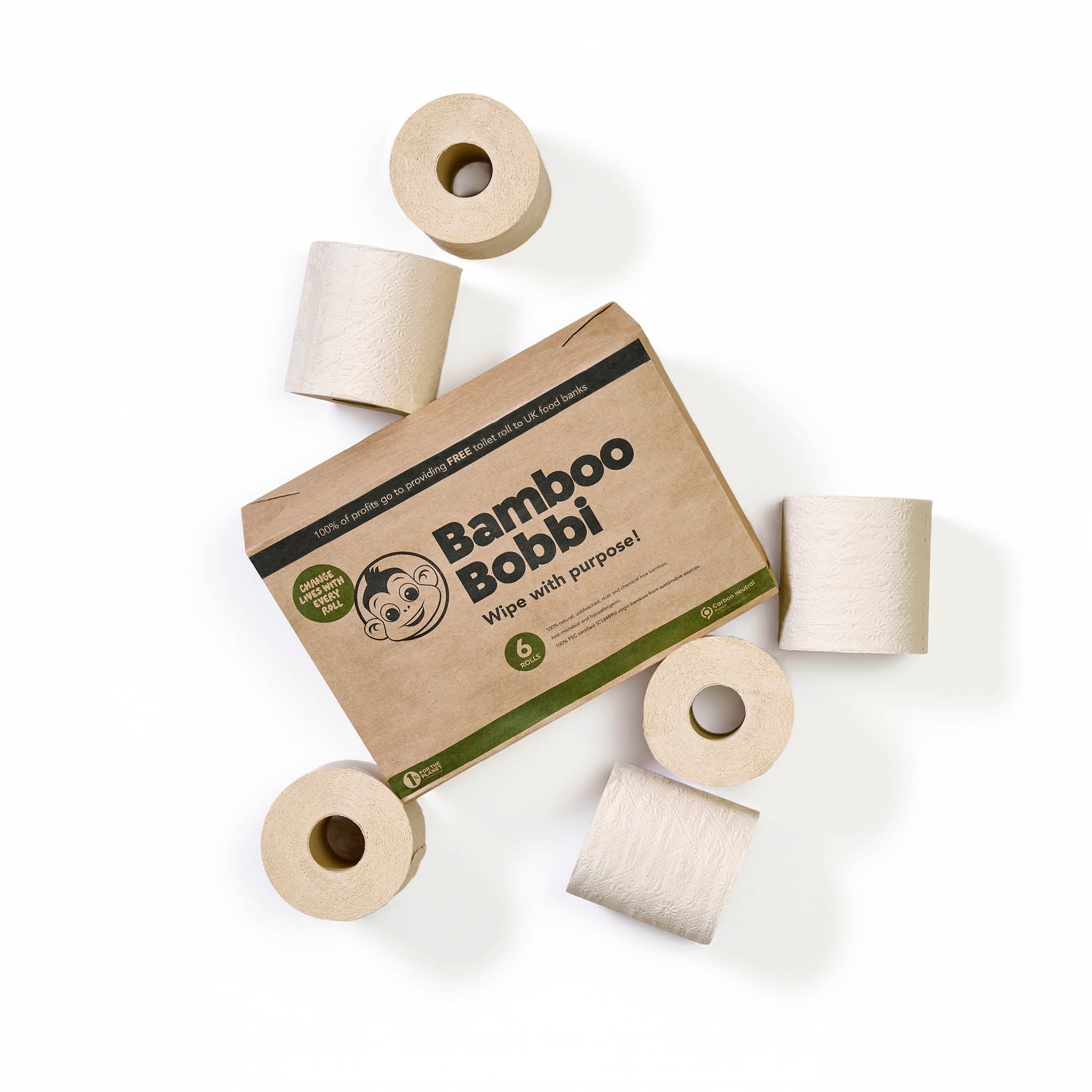 Bamboo Bobbi Toilet Roll - 6 pack